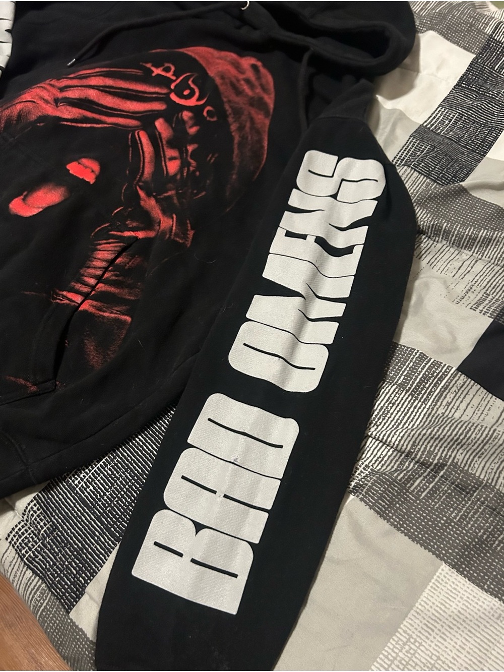 Lane Seven Bad Omens Black Hoodie with Red Graphic Accent 🖤 - Picture 2 of 4